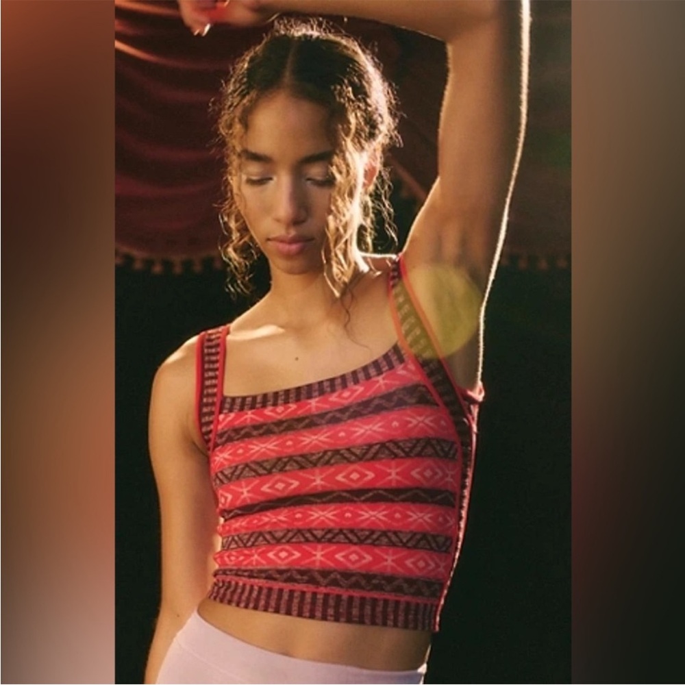 EUC Free People Arrondi Fair Isle Red Cami Tank XS / S
